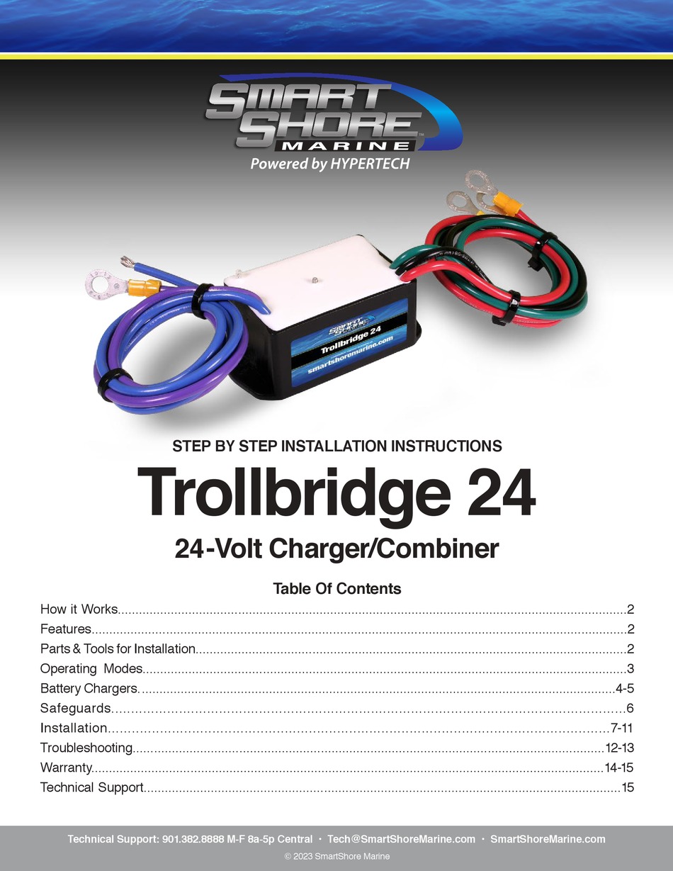 HYPERTECH SMART SHORE MARINE TROLLBRIDGE 24 STEP BY STEP INSTALLATION