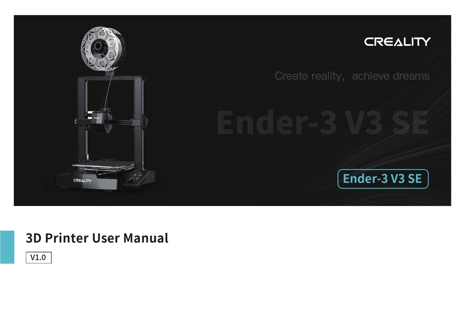 CREALITY ENDER3 V3 SE USER MANUAL Pdf Download ManualsLib