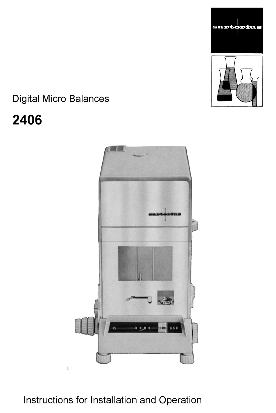 SARTORIUS 2406 INSTRUCTIONS FOR INSTALLATION AND OPERATION MANUAL Pdf Download ManualsLib