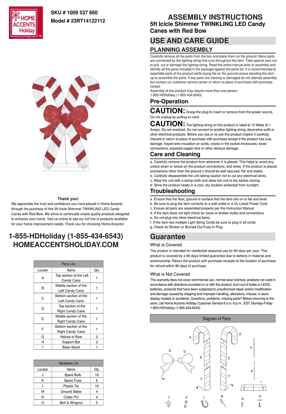 HOME ACCENTS HOLIDAY 23RT14122112 ASSEMBLY INSTRUCTIONS Pdf Download   Home Accents Holiday 23rt14122112 