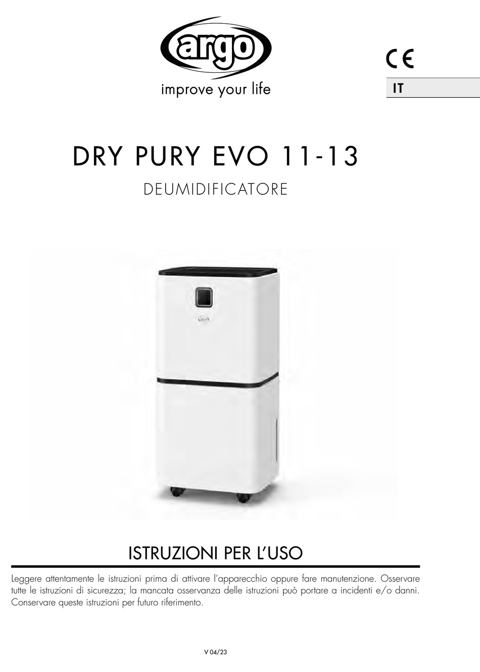 Deumidificatore Argo Dry Pury Evo 11