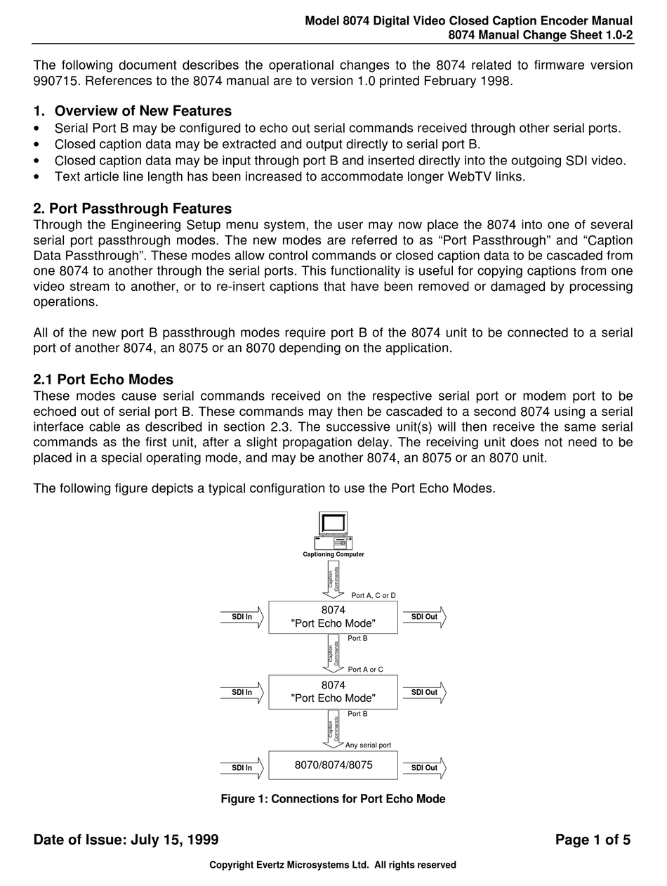 EVERTZ 8074 MANUAL Pdf Download ManualsLib