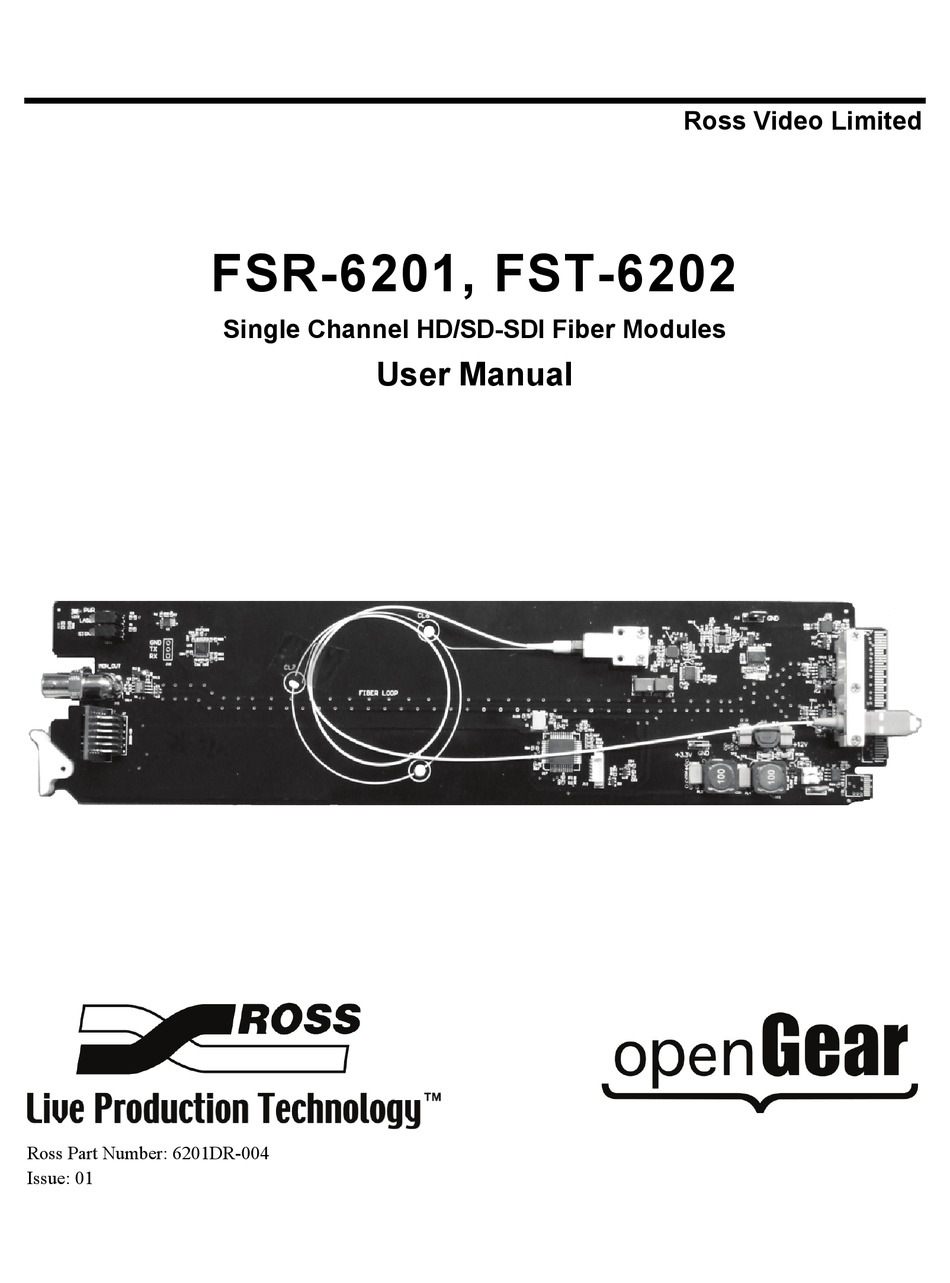 ROSS OPENGEAR FSR6201 USER MANUAL Pdf Download ManualsLib