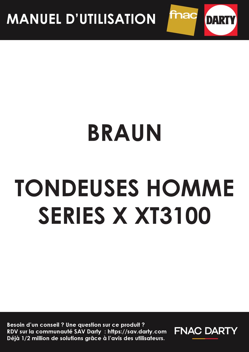 BRAUN X SERIES MANUAL Pdf Download ManualsLib