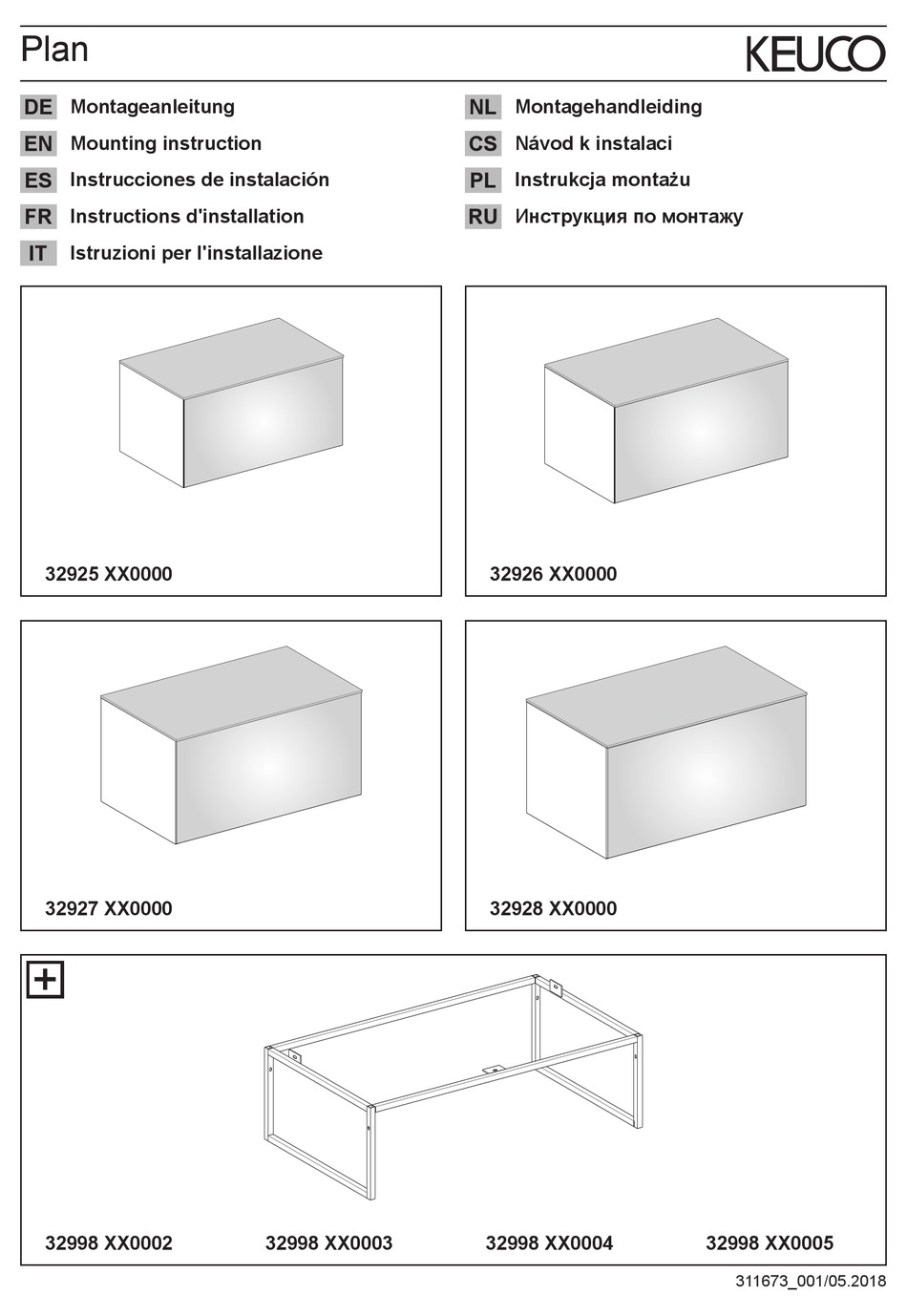 KEUCO PLAN 32925 0000 SERIES MOUNTING INSTRUCTION Pdf Download | ManualsLib
