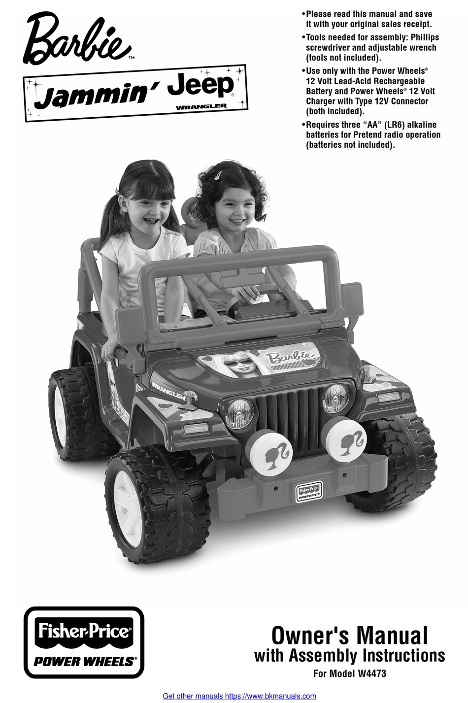 Power wheels cheap jeep manual