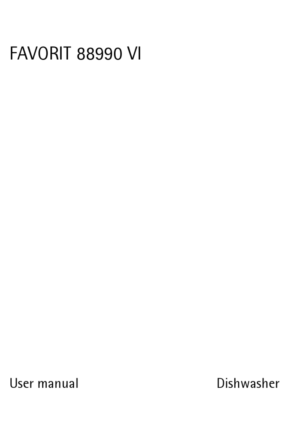 AEG FAVORIT 88990 VI USER MANUAL Pdf Download ManualsLib