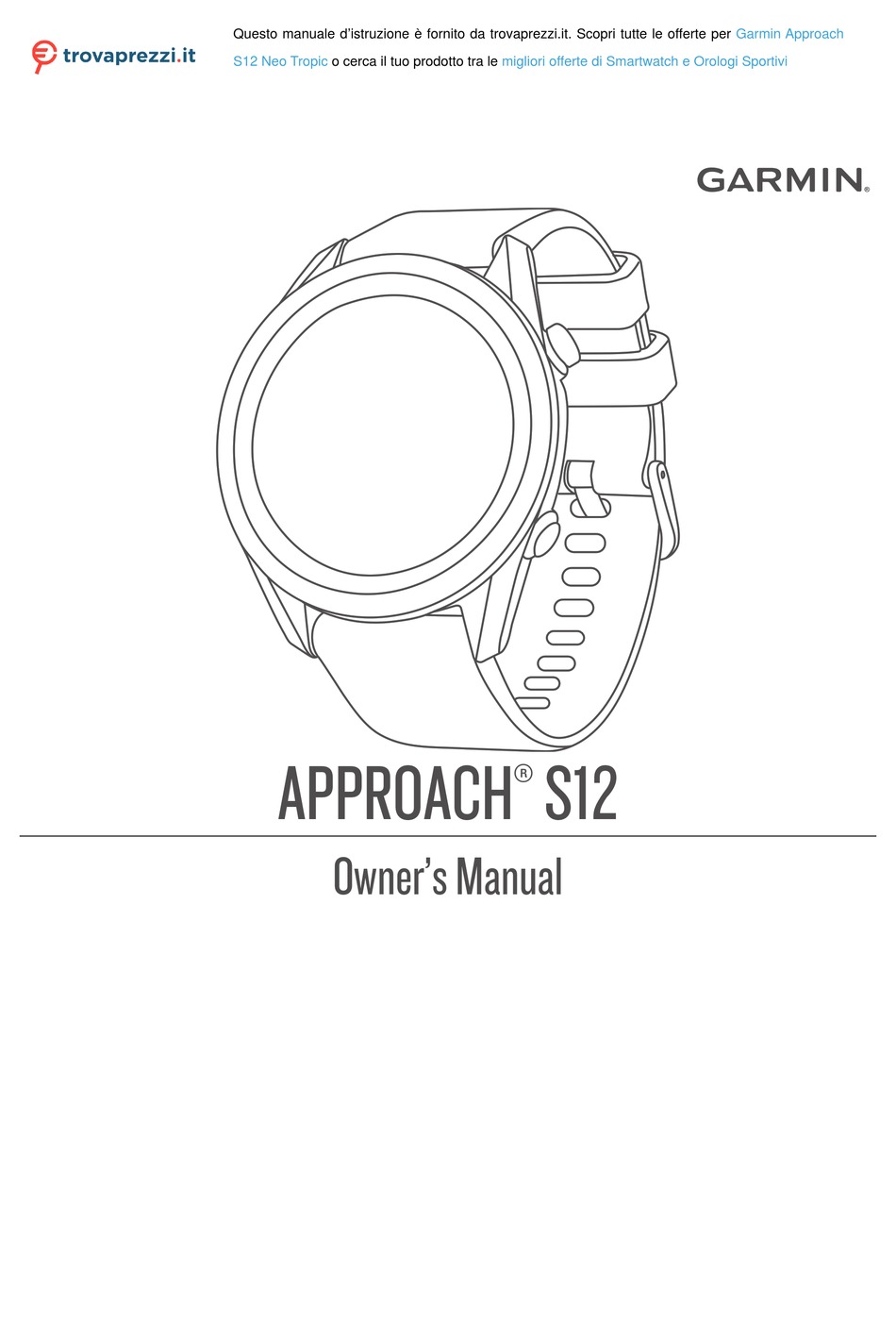 GARMIN APPROACH S12 NEO TROPIC OWNER