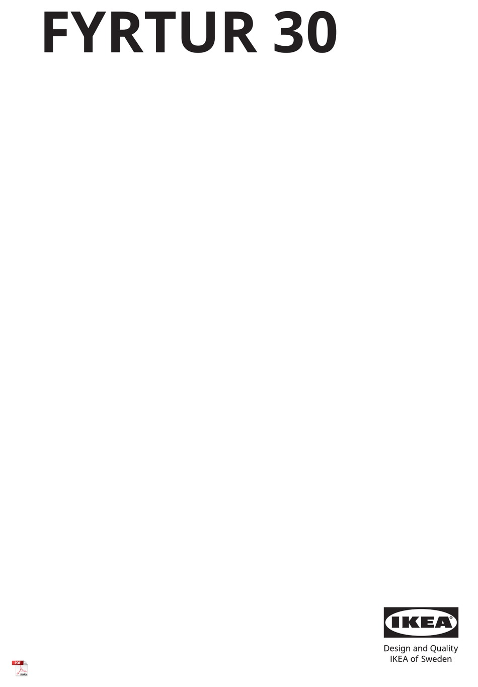 IKEA FYRTUR 30 MANUAL Pdf Download ManualsLib