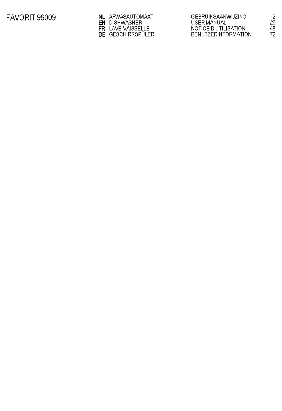 ELECTROLUX FAVORIT 99009 USER MANUAL Pdf Download ManualsLib