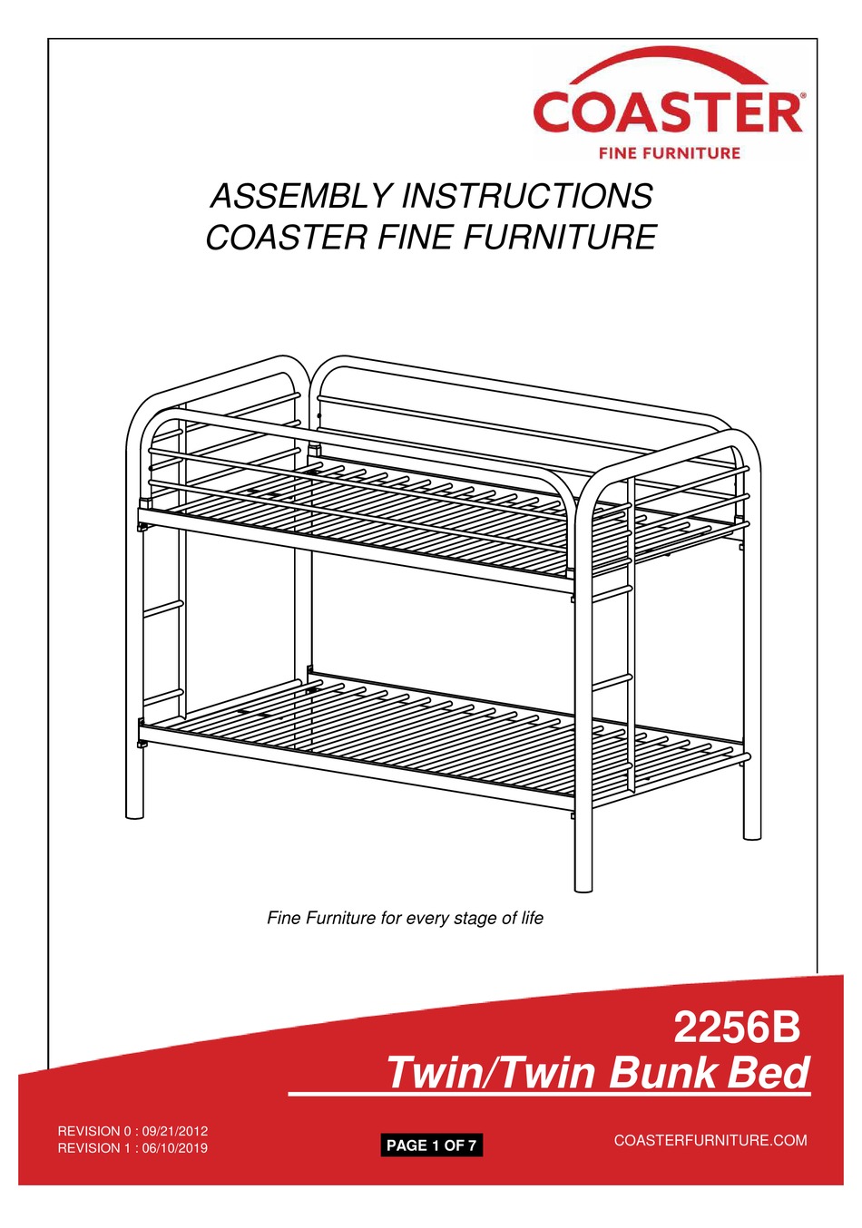 COASTER 2256B ASSEMBLY INSTRUCTIONS MANUAL Pdf Download ManualsLib