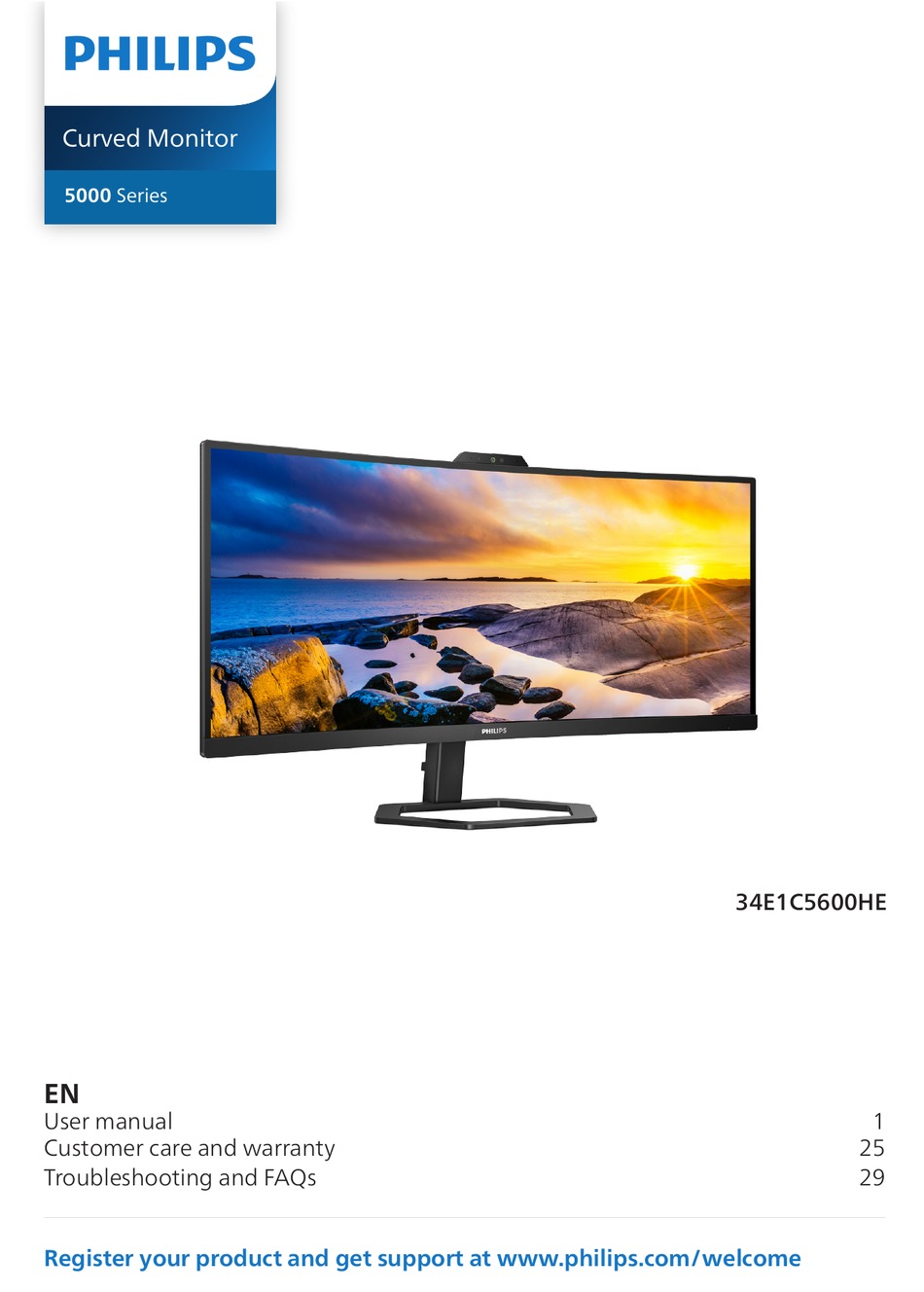 PHILIPS 34E1C5600HE/01 USER MANUAL Pdf Download | ManualsLib