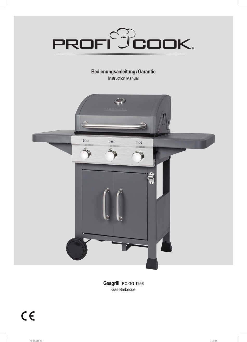 PROFI COOK PC-GG 1256 INSTRUCTION MANUAL Pdf Download | ManualsLib