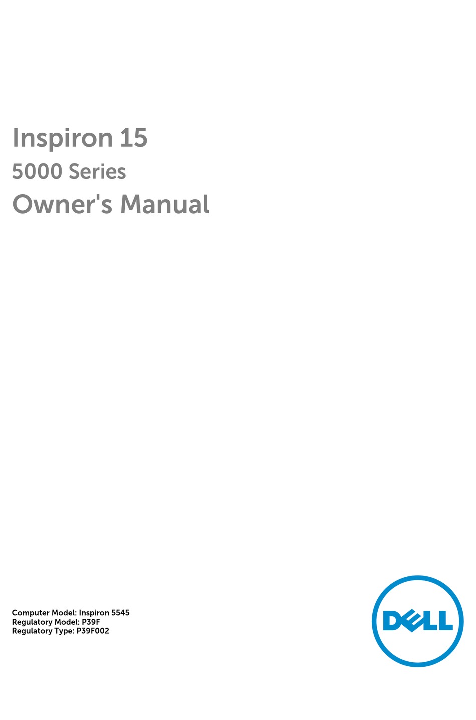 DELL INSPIRON 15 5000 SERIES OWNER