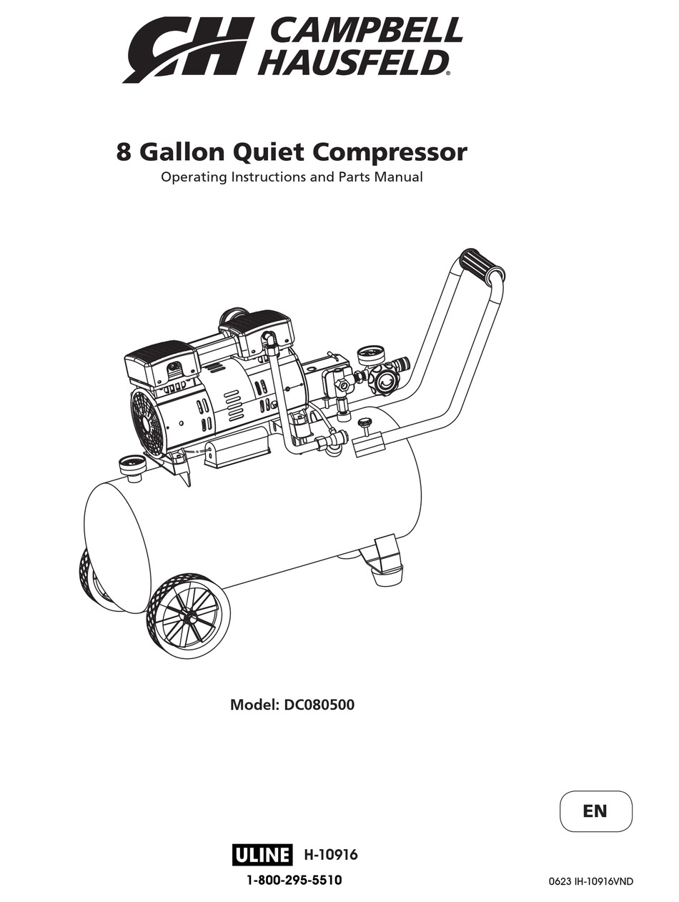 CAMPBELL HAUSFELD DC080500 OPERATING INSTRUCTIONS AND PARTS MANUAL Pdf ...