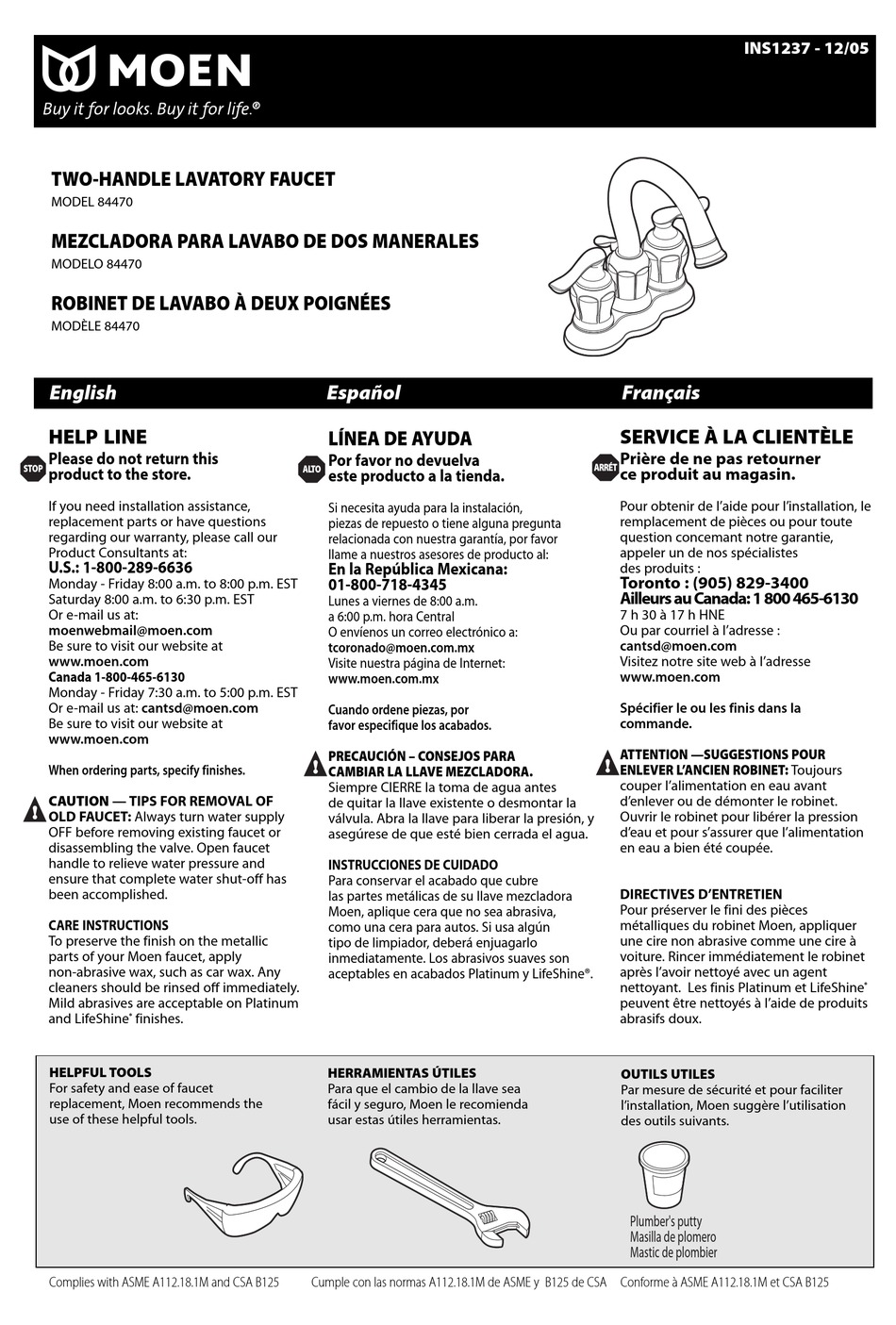 MOEN 84470 INSTALLATION INSTRUCTIONS MANUAL Pdf Download ManualsLib   Moen 84470 