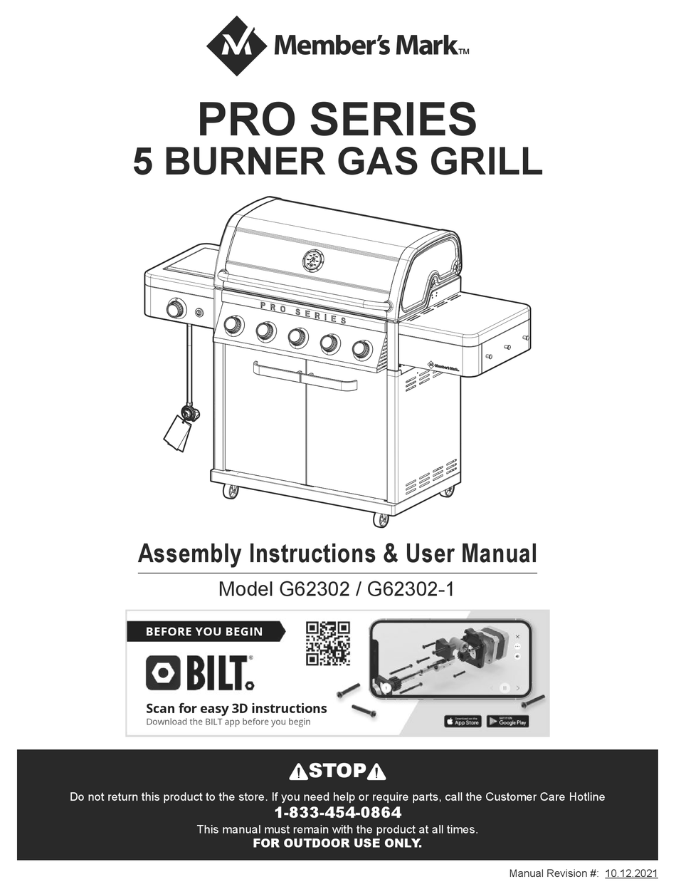 MEMBER'S MARK G62302 ASSEMBLY INSTRUCTIONS & USER MANUAL Pdf Download ...