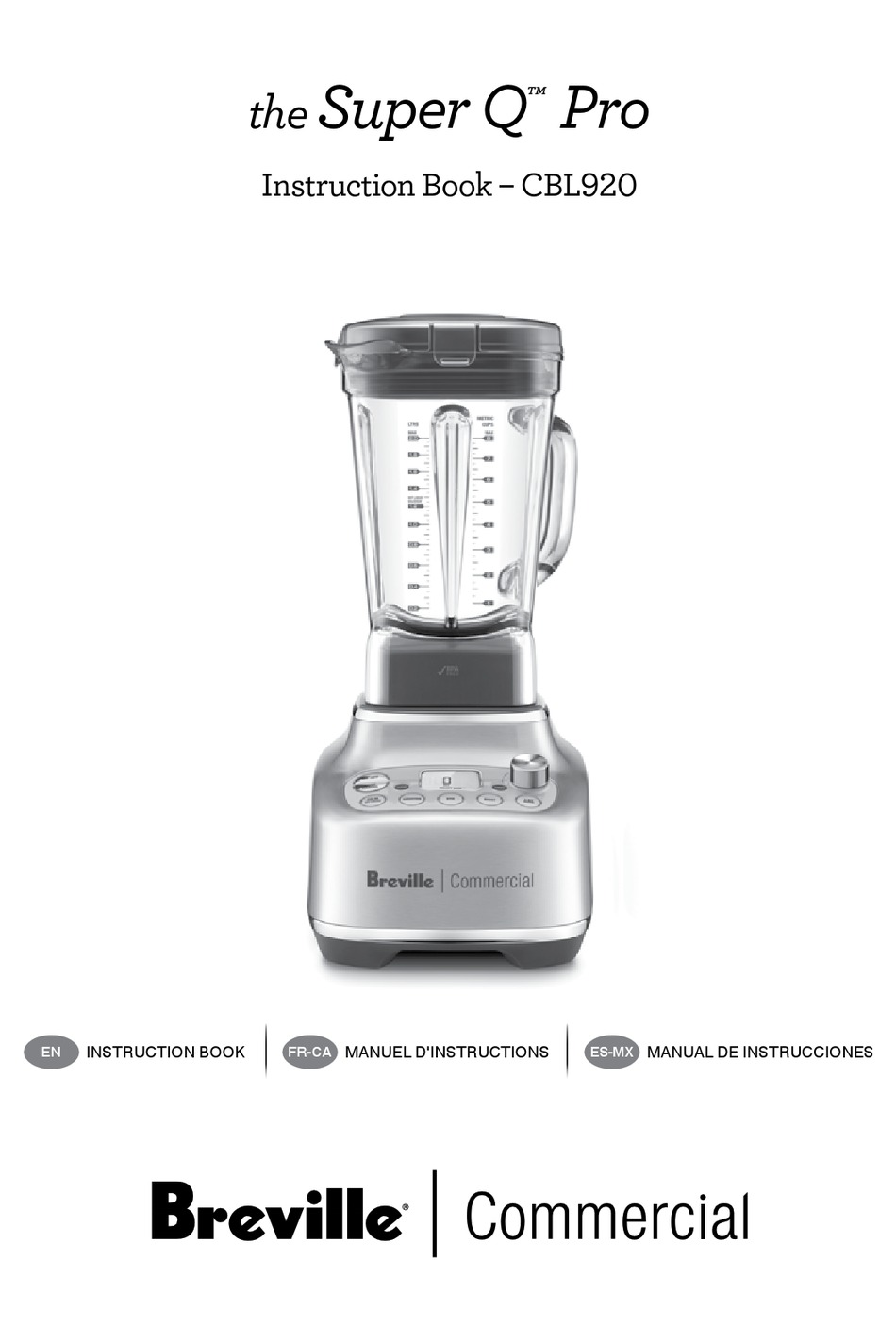 BREVILLE SUPER Q PRO INSTRUCTION BOOK Pdf Download | ManualsLib