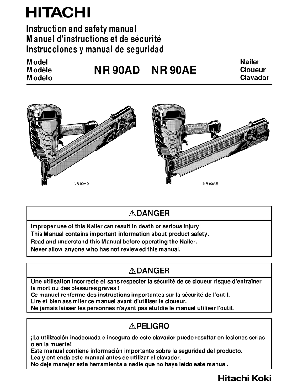 HITACHI NR 90AD INSTRUCTION AND SAFETY MANUAL Pdf Download ManualsLib
