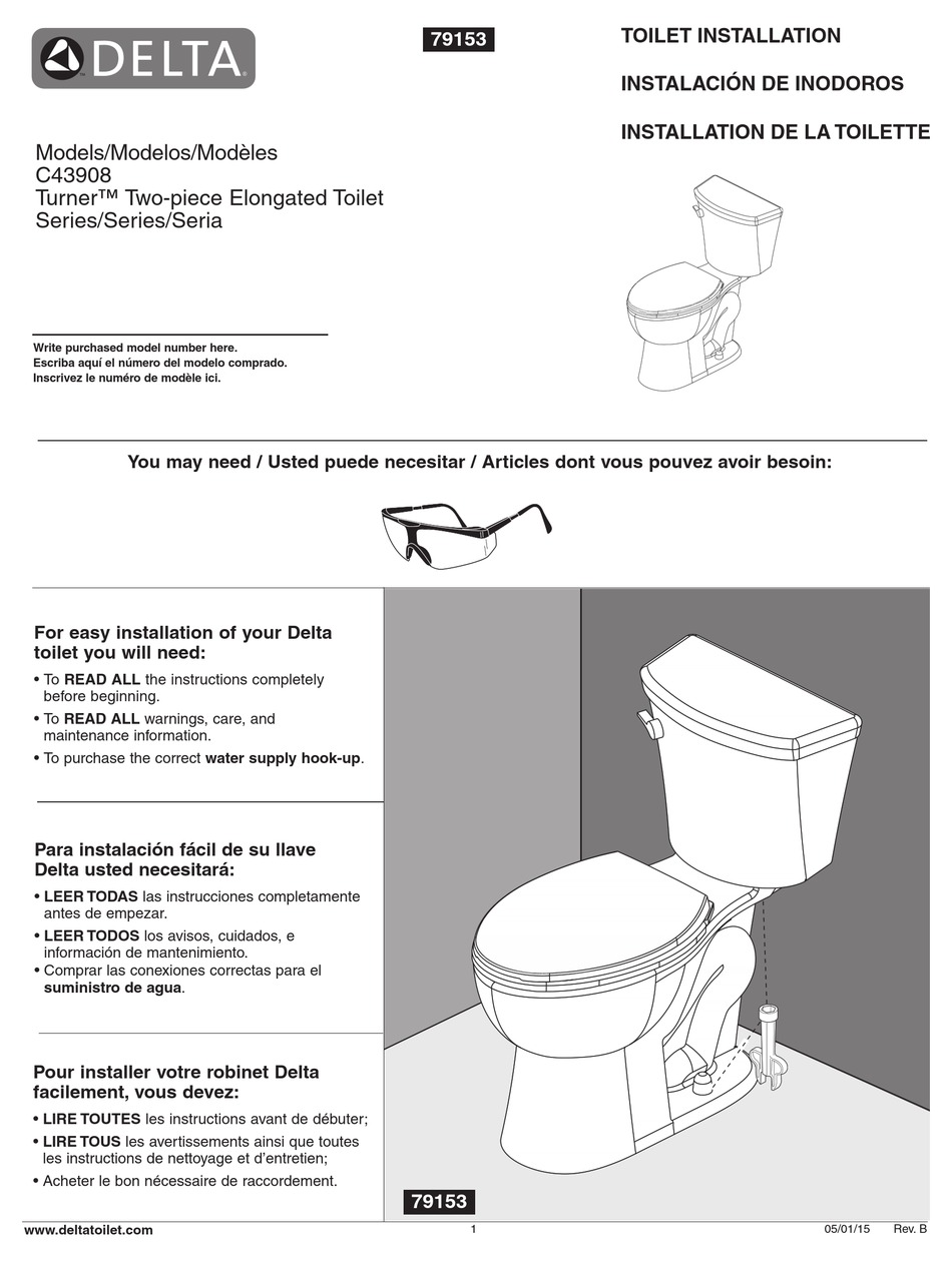 DELTA TURNER C43908 INSTALLATION INSTRUCTIONS MANUAL Pdf Download