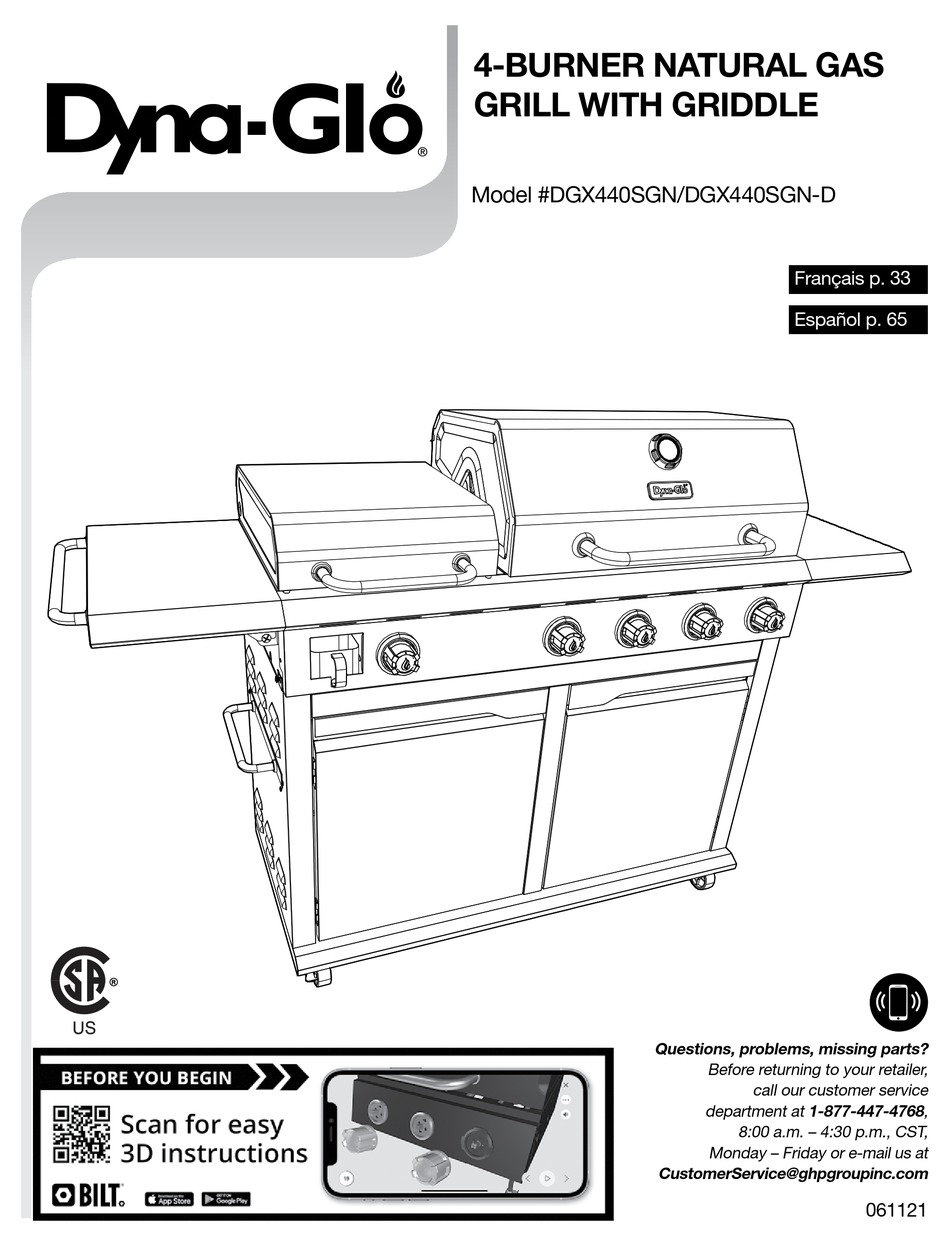 DYNAGLO DGX440SGN INSTRUCTION MANUAL Pdf Download ManualsLib