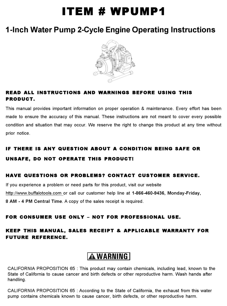 BUFFALO SPORTSMAN SERIES OPERATING INSTRUCTIONS MANUAL Pdf Download ManualsLib