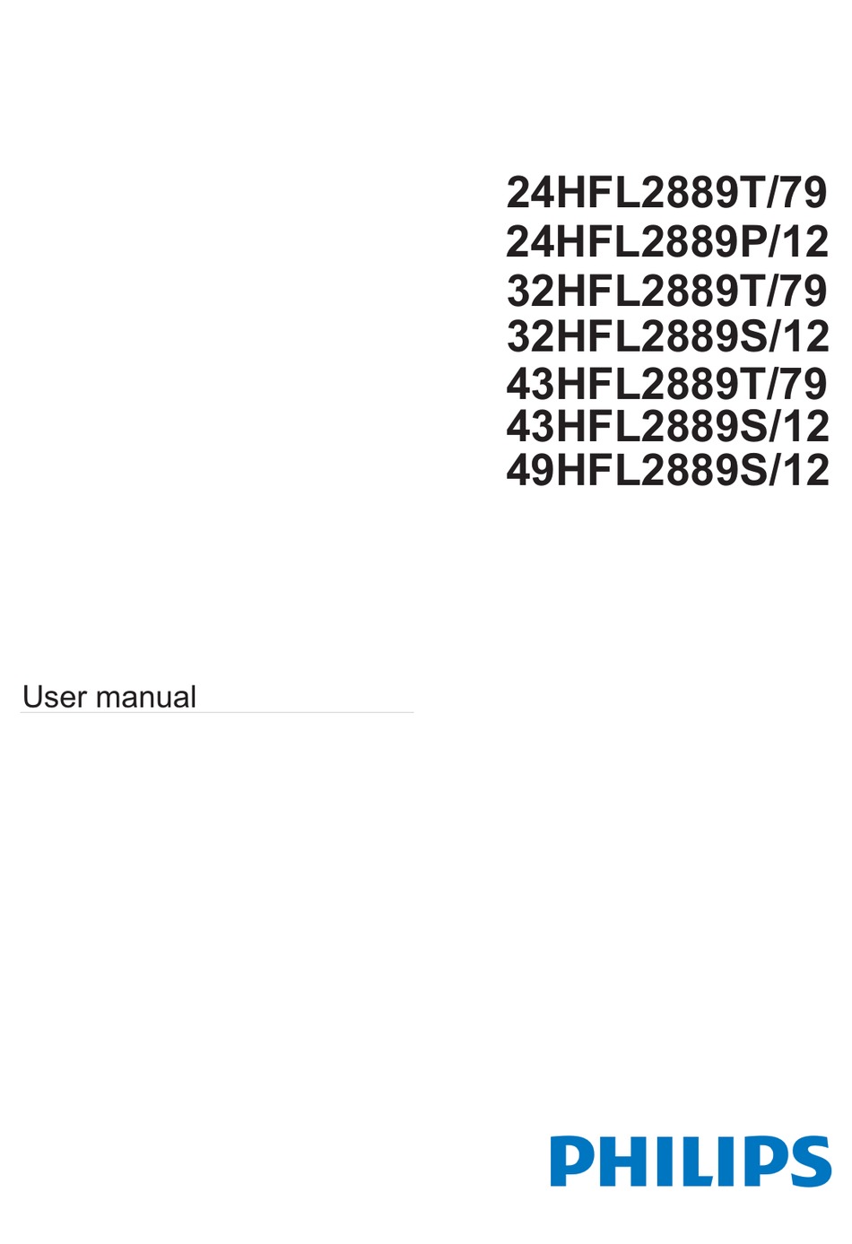 PHILIPS 24HFL2889T/79 USER MANUAL Pdf Download ManualsLib