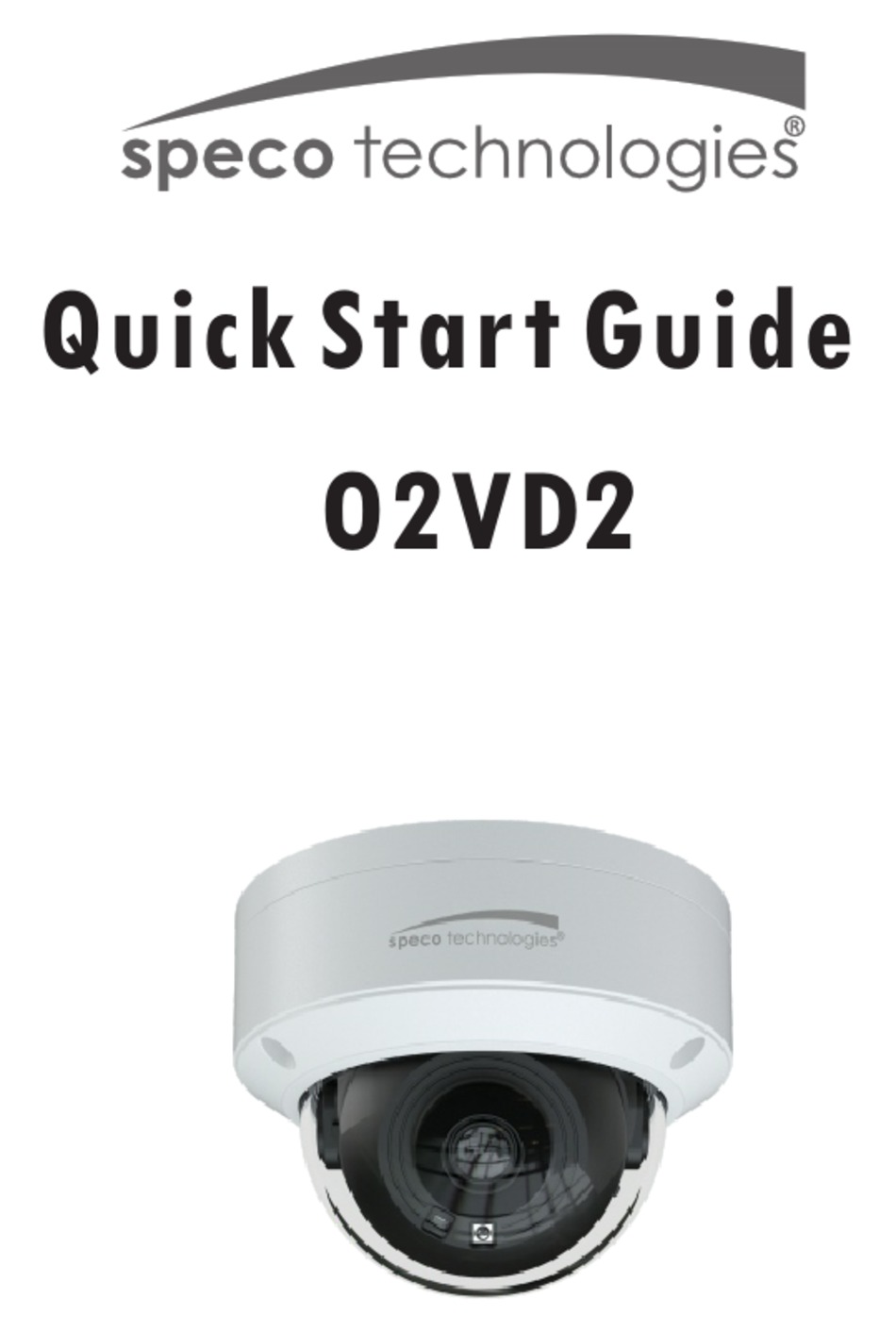 SPECO O2VD2 QUICK START MANUAL Pdf Download ManualsLib