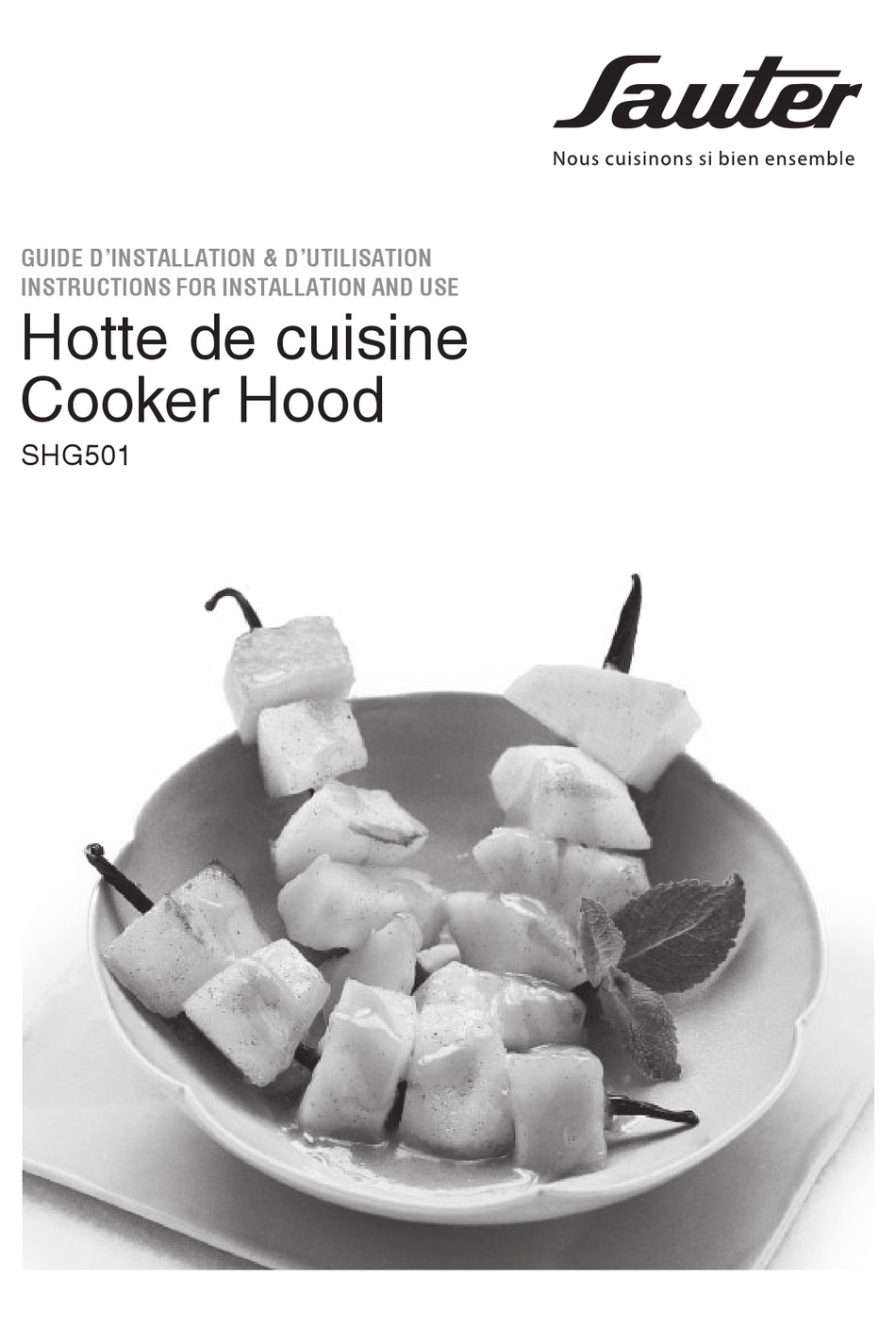 SAUTER SHG501 INSTRUCTIONS FOR INSTALLATION AND USE MANUAL Pdf Download