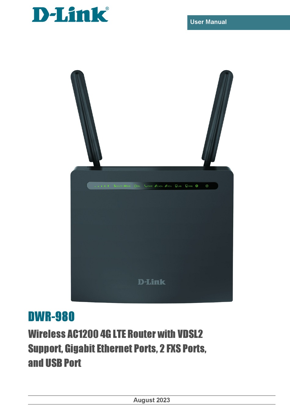 D-link Dwr-980 User Manual Pdf Download 