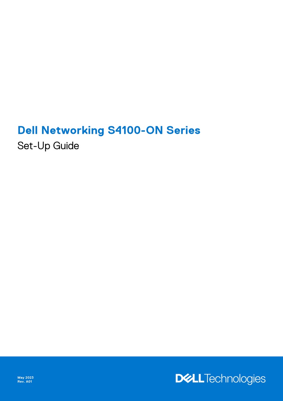 DELL NETWORKING S4148ON SETUP MANUAL Pdf Download ManualsLib