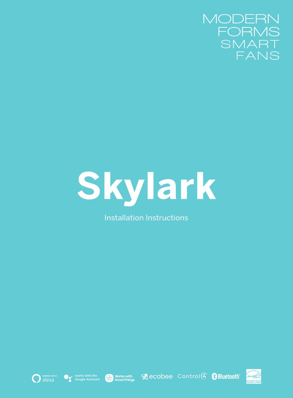 MODERN FORMS SKYLARK INSTALLATION INSTRUCTIONS MANUAL Pdf Download ManualsLib