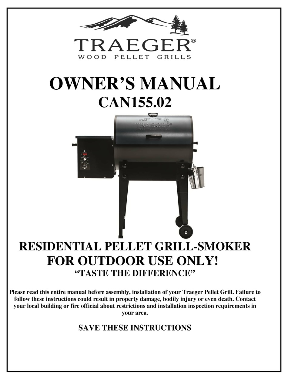 TRAEGER CAN155.02 OWNER'S MANUAL Pdf Download | ManualsLib