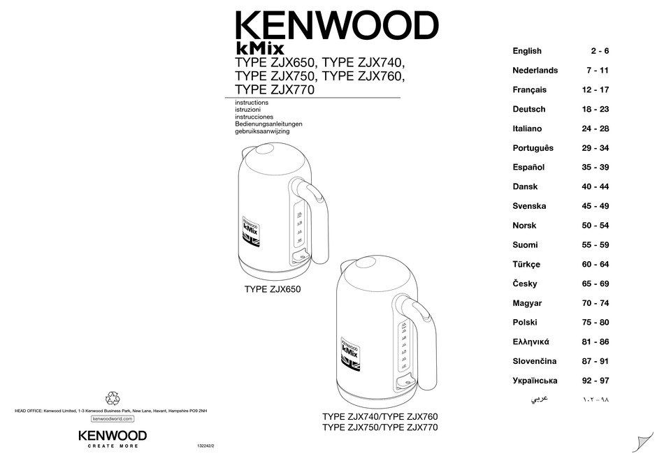 KENWOOD KMIX ZJX740 INSTRUCTIONS MANUAL Pdf Download ManualsLib