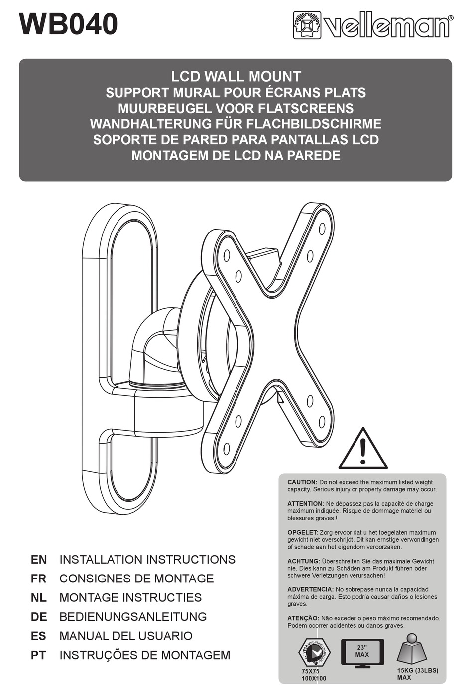 VELLEMAN WB040 INSTALLATION INSTRUCTIONS MANUAL Pdf Download ManualsLib