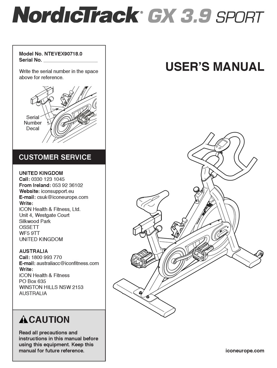 nordictrack gx 3.9 indoor trainer