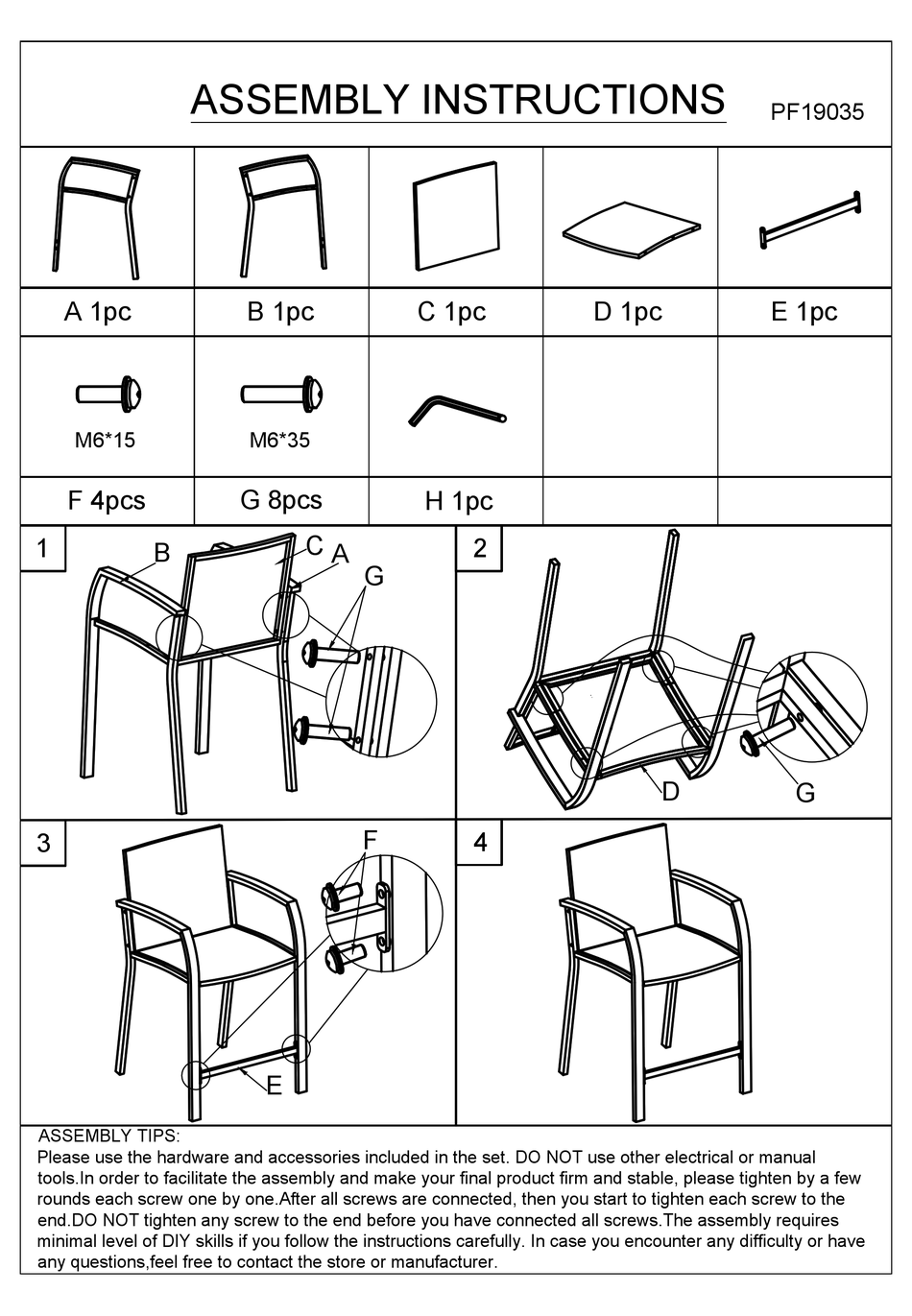 FESTIVAL DEPOT PF19035 ASSEMBLY INSTRUCTIONS Pdf Download ManualsLib