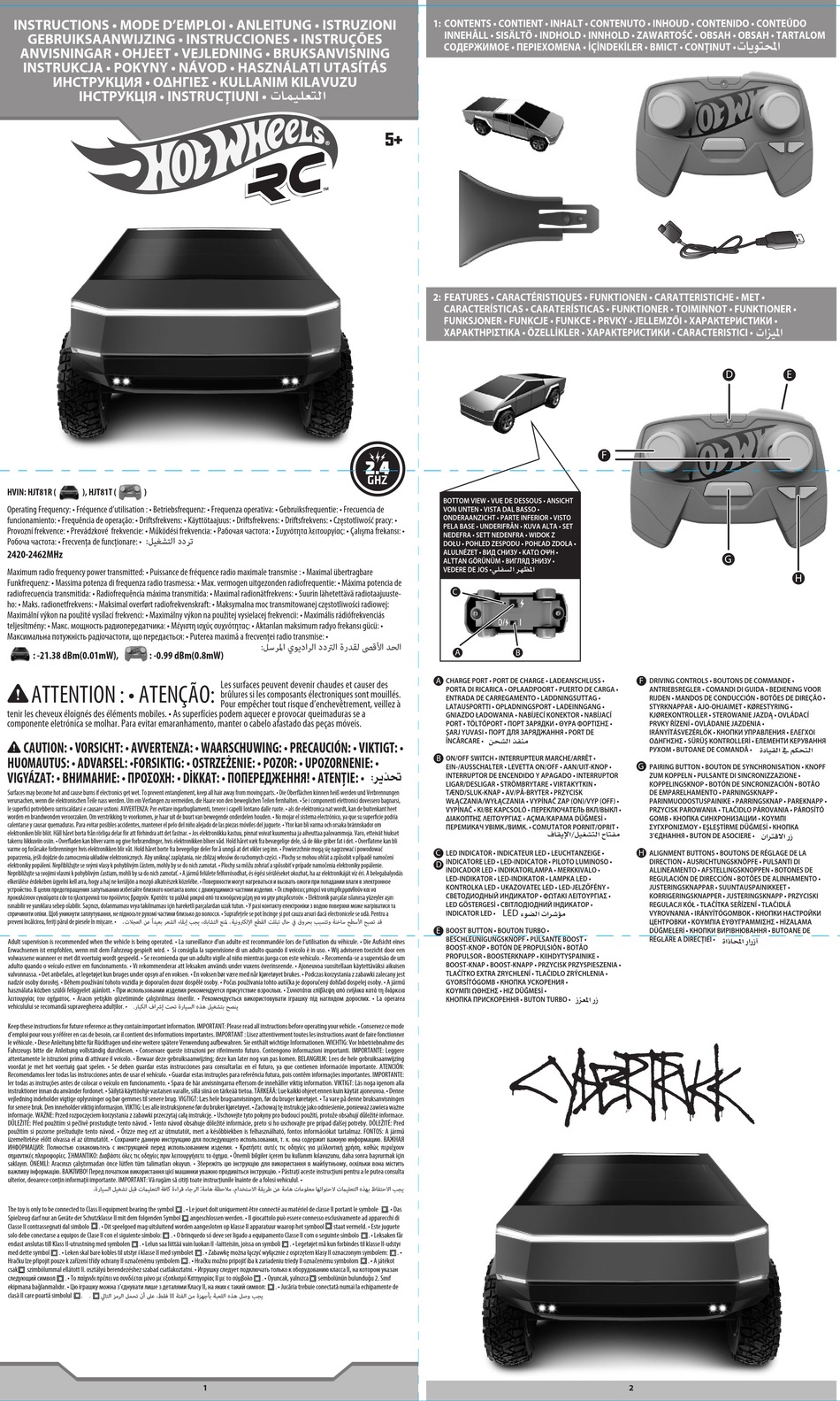 MATTEL HOTWHEELS RC CYBERPANK INSTRUCTIONS MANUAL Pdf Download | ManualsLib