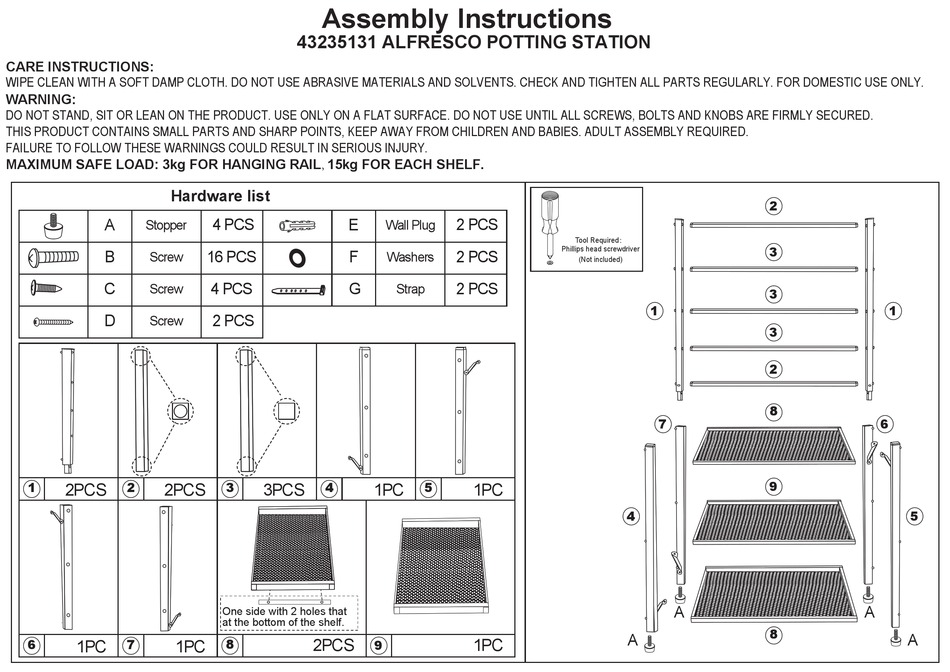 KMART ALFRESCO 43235131 ASSEMBLY INSTRUCTIONS Pdf Download ManualsLib