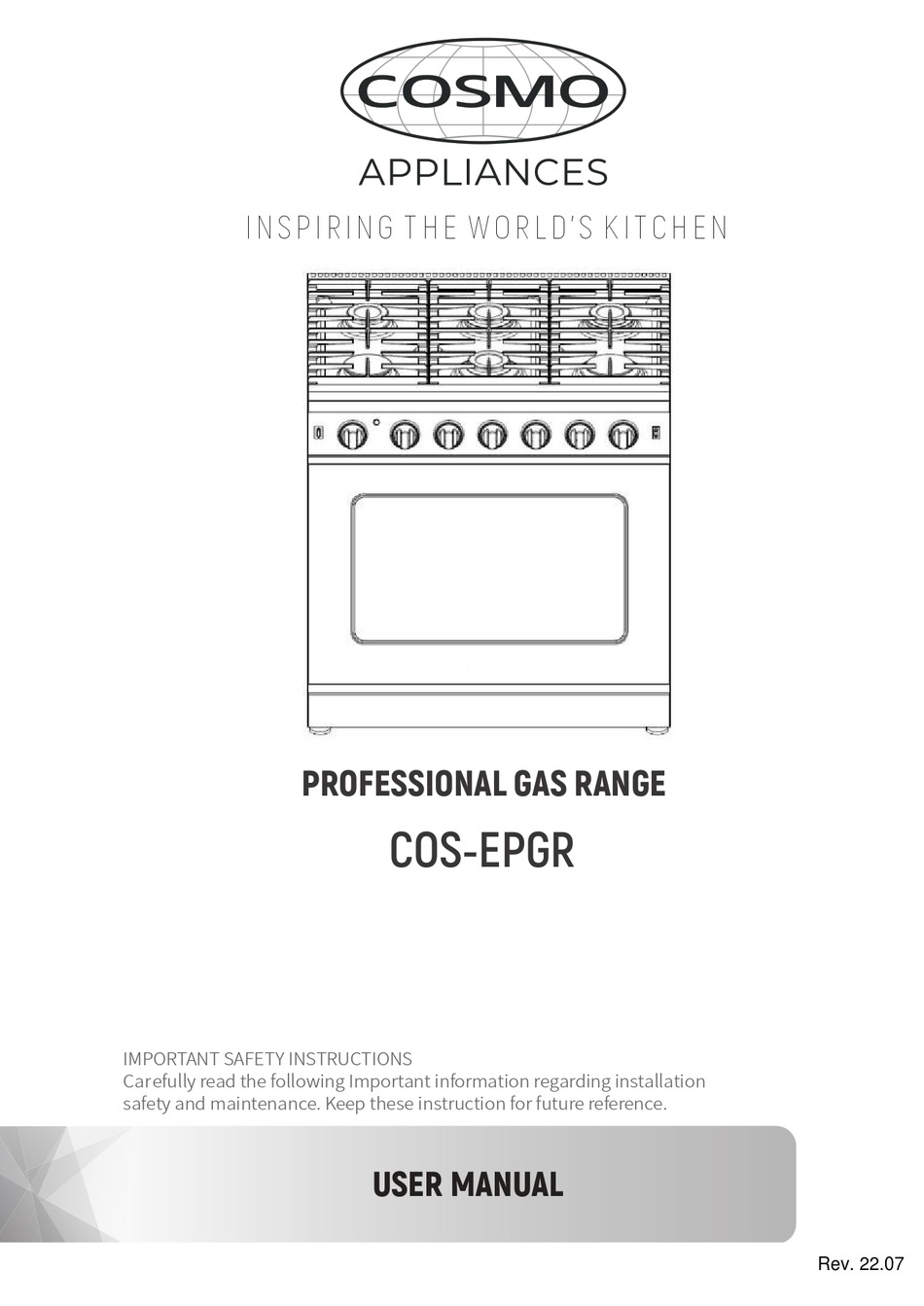 COSMO COSEPGR486G USER MANUAL Pdf Download ManualsLib