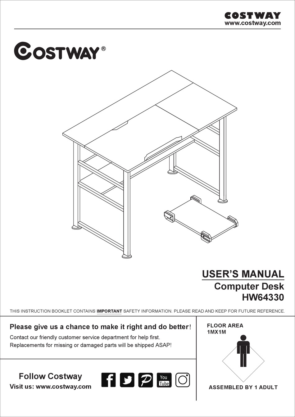 COSTWAY HW64330 USER MANUAL Pdf Download ManualsLib