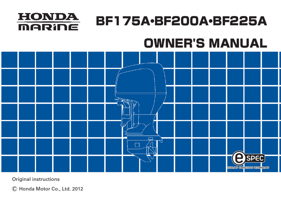 HONDA MARINE BF175A OWNER'S MANUAL Pdf Download | ManualsLib