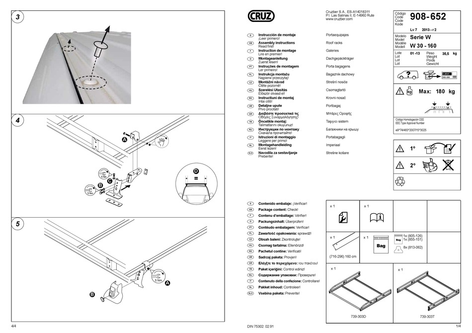 cruz-w30-160-assembly-instructions-pdf-download-manualslib