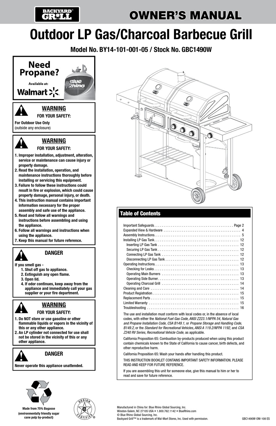 BACKYARD BY14-101-001-05 OWNER'S MANUAL Pdf Download | ManualsLib