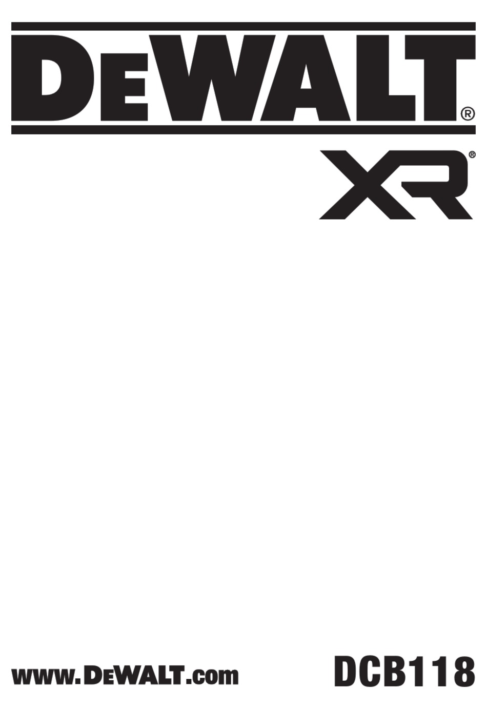 DEWALT XR DCB118 ORIGINAL INSTRUCTIONS MANUAL Pdf Download ManualsLib