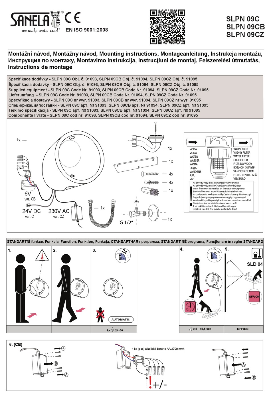 SANELA SLPN 09C MOUNTING INSTRUCTIONS Pdf Download | ManualsLib