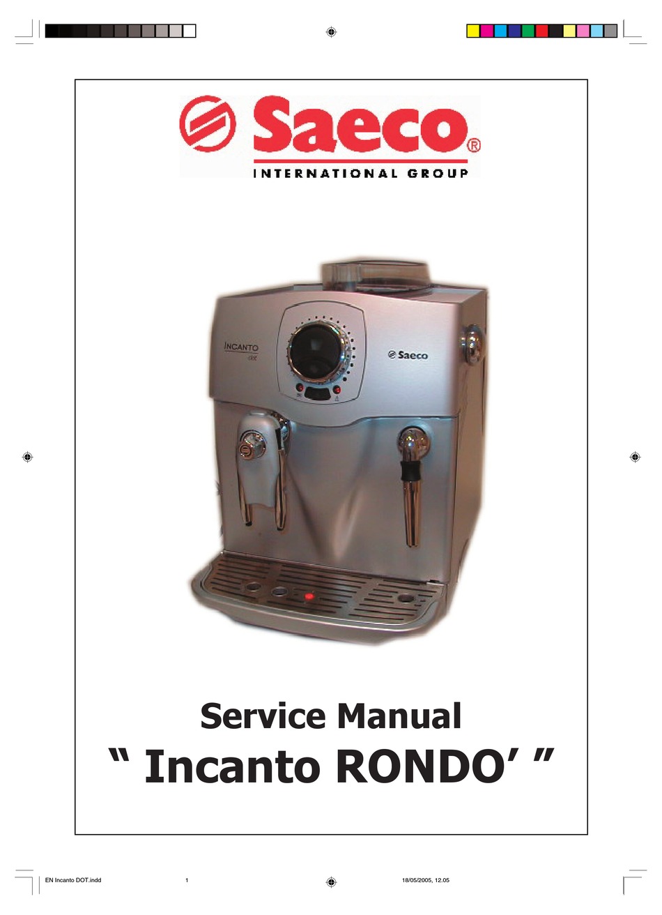 SAECO INCANTO RONDO SERVICE MANUAL Pdf Download ManualsLib