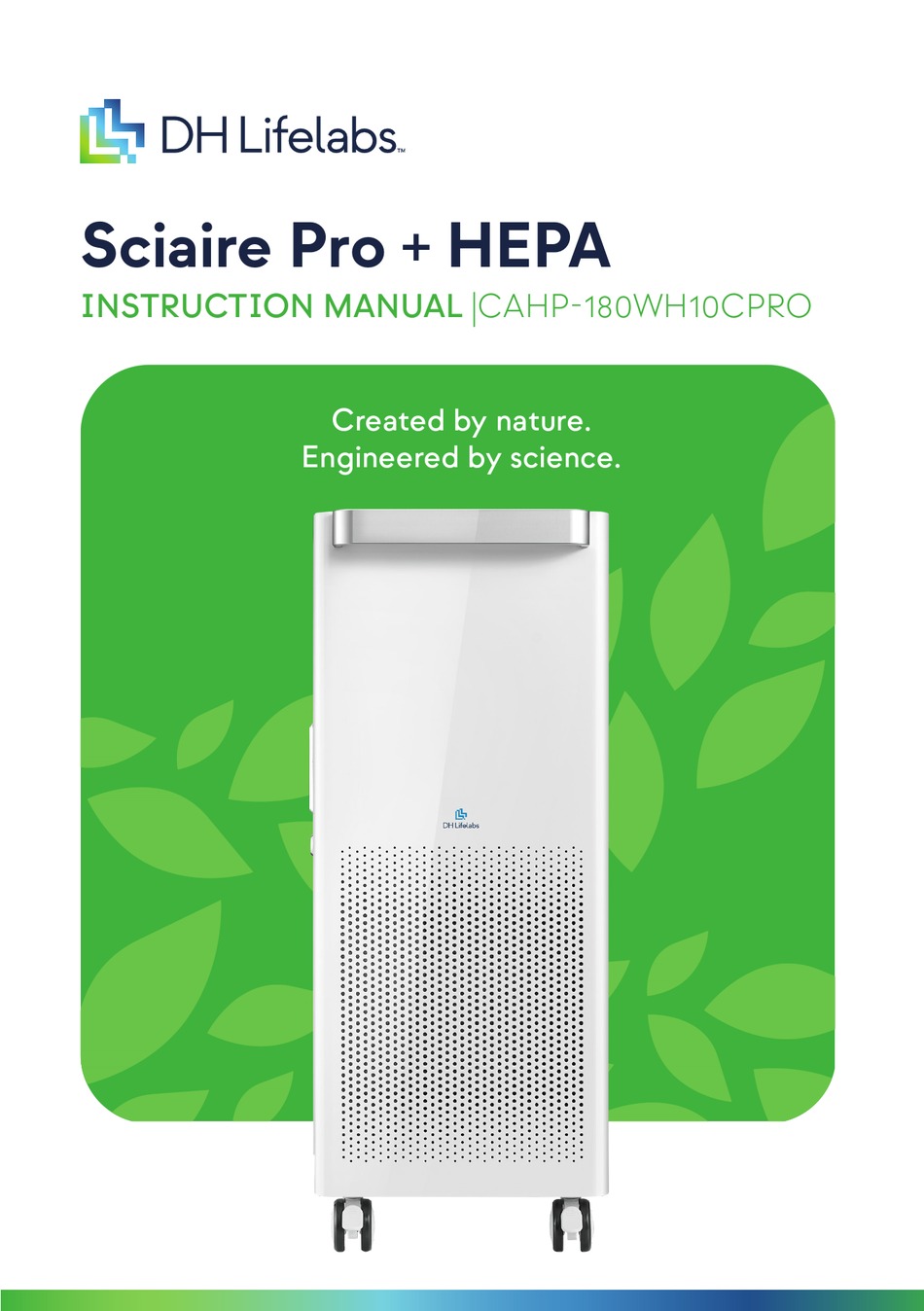 DH LIFELABS SCIAIRE PRO + HEPA INSTRUCTION MANUAL Pdf Download ManualsLib