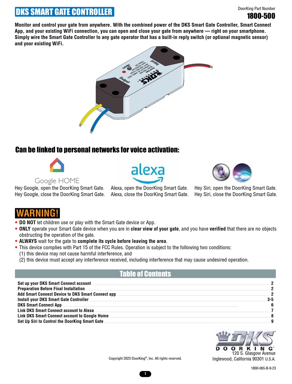 DOORKING 40542 QUICK START MANUAL Pdf Download ManualsLib