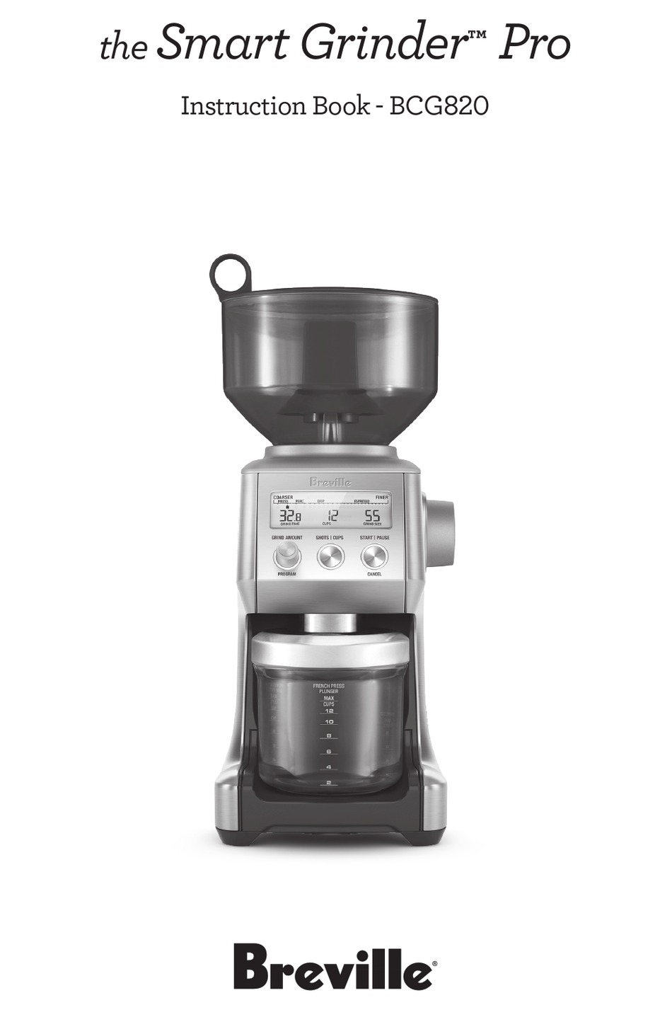 BREVILLE BCG820 MANUAL Pdf Download ManualsLib